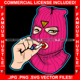 Blood Makes You Related Loyalty Makes You Family Sexy Gangster Woman Ski Mask Cigar Smoking Hip Hop Rap Plug Trap Street Hood Ghetto Swag Thug Hustler Hustling Famous Hustle Art Graphic Design Logo T-Shirt Print Printing JPG PNG SVG Vector Cut File