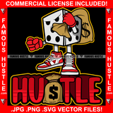 Hustle Gangster Angry Dice Cartoon Character Cash Money Bag Tattoo Hip Hop Rap Hustler Boss Drip Swag Plug Trap Hood Thug Gang Street Mafia Mob Trapper Quote Art Graphic Design Logo T-Shirt Print Printing JPG PNG SVG Vector Cut File