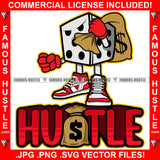 Hustle Gangster Angry Dice Cartoon Character Cash Money Bag Tattoo Hip Hop Rap Hustler Boss Drip Swag Plug Trap Hood Thug Gang Street Mafia Mob Trapper Quote Art Graphic Design Logo T-Shirt Print Printing JPG PNG SVG Vector Cut File