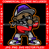 Famous Hustle Black Baby Boy Bandanna Face Cover Mask Cap Sneakers Ready To Fight Hip Hop Rap Rapper Plug Trap Street Hood Ghetto Swag Thug Hustler Hustling Baller Trapper Art Graphic Design Logo T-Shirt Print Printing JPG PNG SVG Vector Cut File