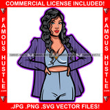 Queen Sexy Gangster Lady Female Hot Dress Coat Long Black Hair Tattoo Red Lips Hip Hop Rap Plug Trap Street Hood Ghetto Hustler Hustling Drip Rich Thug Famous Hustle Art Graphic Design Logo Print Printing Vector SVG Cut File