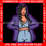 Queen Sexy Gangster Lady Female Hot Dress Coat Long Black Hair Tattoo Red Lips Hip Hop Rap Plug Trap Street Hood Ghetto Hustler Hustling Drip Rich Thug Famous Hustle Art Graphic Design Logo Print Printing Vector SVG Cut File