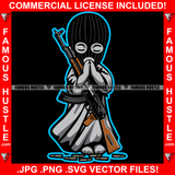 Only God Can Judge Me Dripping Heartless Famous Hustle Gangster Statue Ski Mask Praying Machine Gun Bullets Thank You Hands Hip Hop Rap Plug Trap Street Hood Ghetto Swag Art Graphic Design Logo T-Shirt Print Printing JPG PNG SVG Vector Cut File