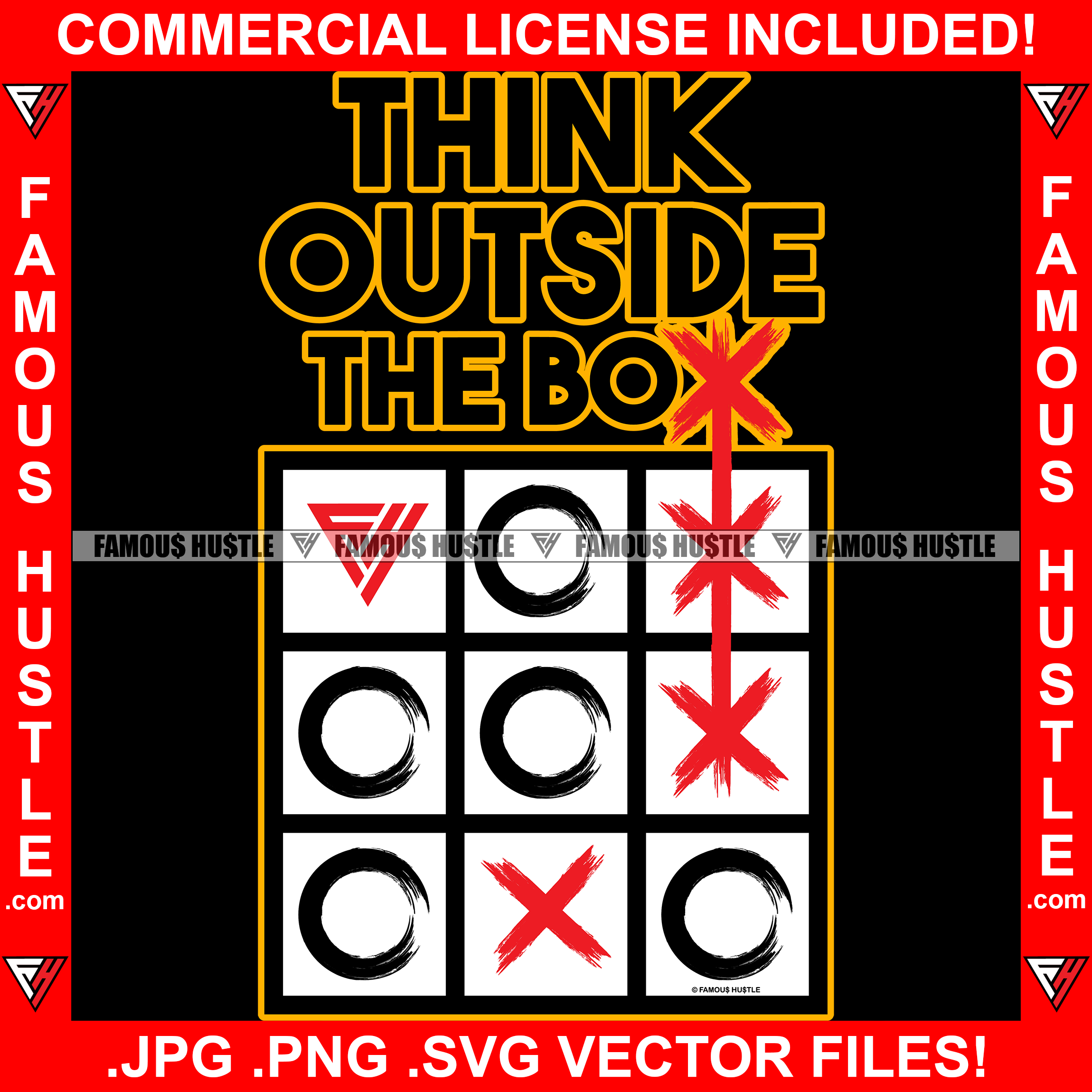 Think Outside The Box Tic Tac Toe Hip Hop Rap Rapper Plug Trap