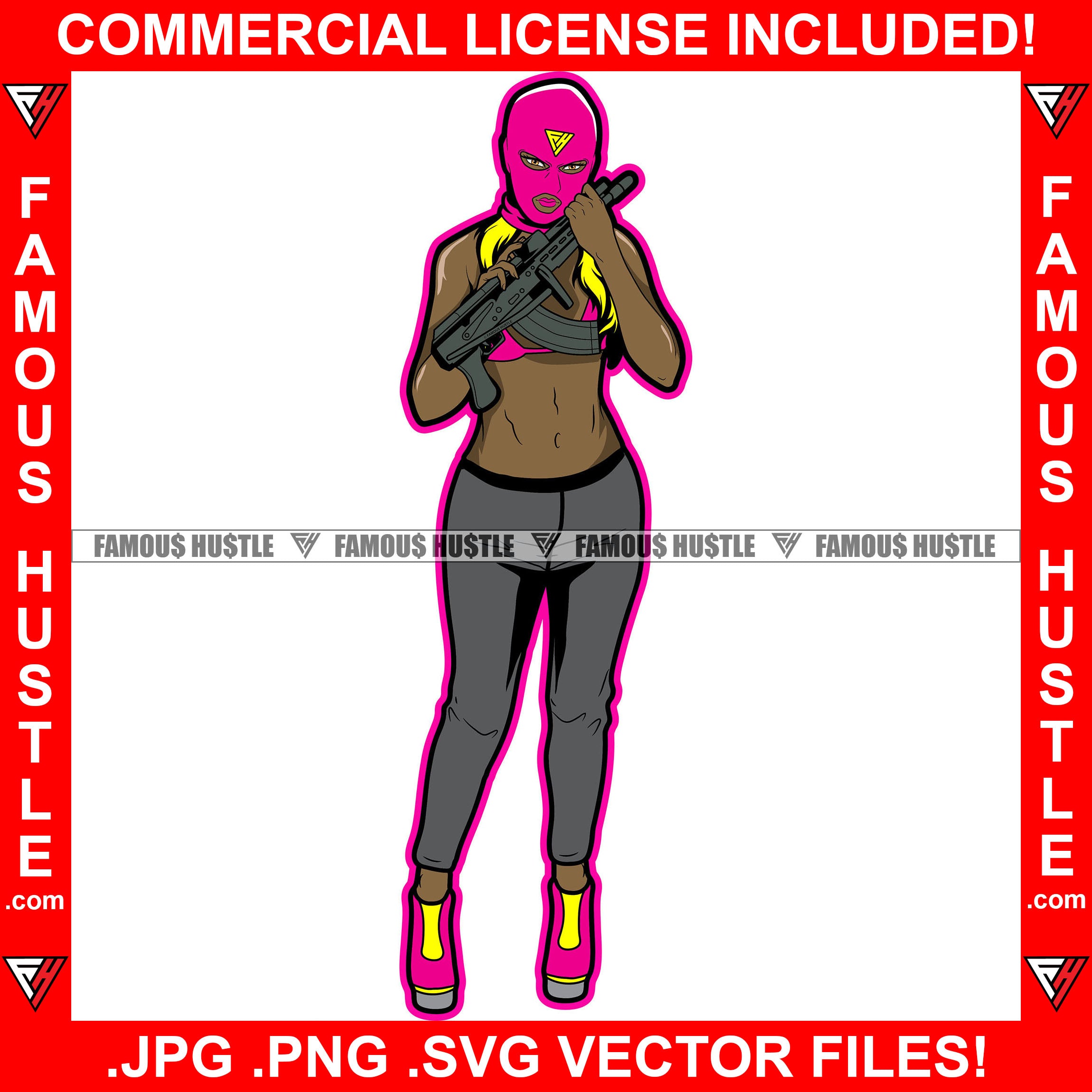 Gangster Sexy Woman Wearing LV Ski Mask Gangsta Dope Street Girl Hustl –  HustleSkillz