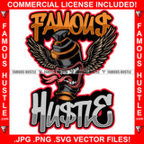 Famous Hustle Gangster Black Spray Bottle Angry Demon Wings Tongue Out Hip Hop Rap Rapper Plug Trap Street Hood Ghetto Swag Thug Hustler Hustling Baller Trapper Quote Art Graphic Design Logo T-Shirt Print Printing JPG PNG SVG Vector Cut File