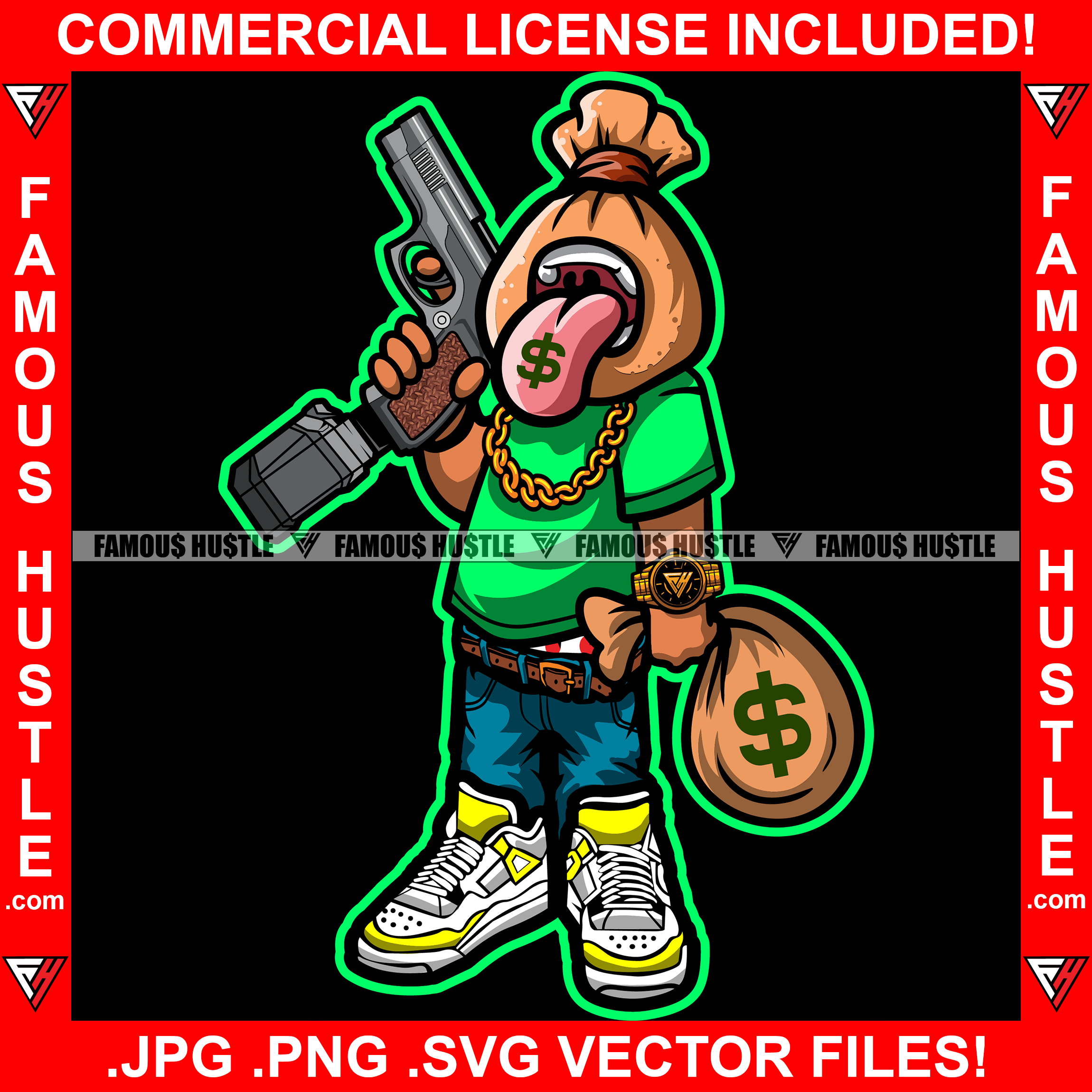 Money Bag Cartoon PNG Transparent Images Free Download, Vector Files