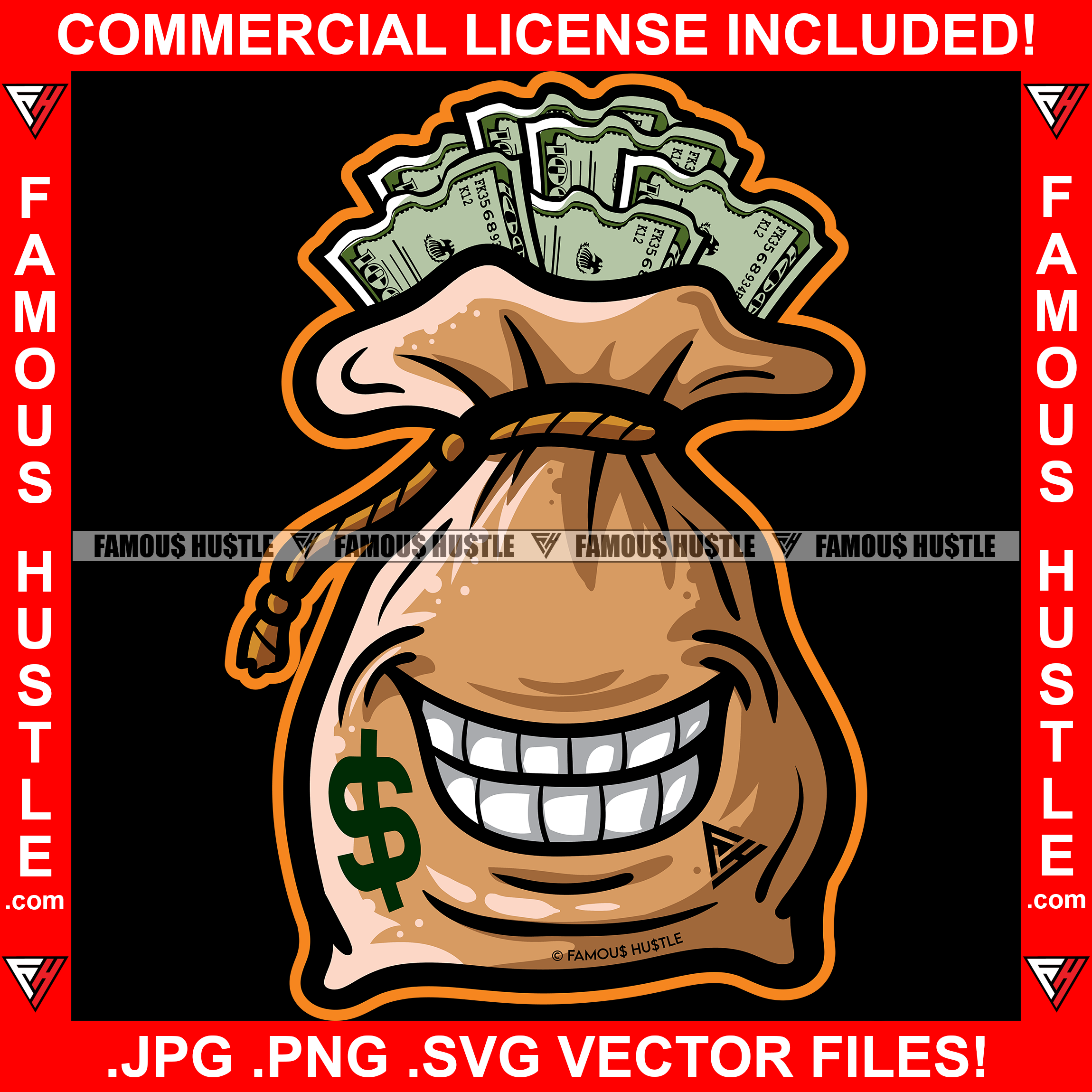 Bag Of Money Tattoo PNG Transparent SVG Vector