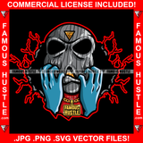 Horror Gangster Black Ski Mask Robber Melting Face Gold Teeth Necklace Burglar Lightning Hip Hop Rap Rapper Hustling Trap Trapper Street Thug Dope Trapper Demon Famous Hustle Art Graphic Design Logo T-Shirt Print Printing JPG PNG SVG Vector Cut File