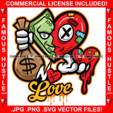 Love Dripping Broken Red Heart Stitched Cash Money Bill Two Face Patches Cross Eye Heart Hand Dripping Bloody Blood Bag Hip Hop Rap Plug Street Ghetto Swag Thug Famous Hustle Quote Art Graphic Design Logo T-Shirt Print Printing JPG PNG SVG Vector Cut File