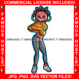 Savage Sexy Female Teddy Bear Wearing Hot Dress Hair Rollers Sneakers Gold Jewelry Pants Pretty Hip Hop Swag Hustling Flex Drip Famous Pinup Pin Up Art Graphic Design Logo T-Shirt Print Printing JPG PNG SVG Vector Cut File