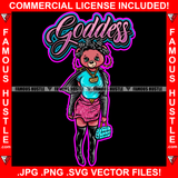 Goddess Sexy Female Teddy Bear Wearing Hot Dress Hand Bag High Boots Cute Girl Blue Pant Pretty Hip Hop Swag Hustling Flex Drip Famous Quote Pinup Pin Up Quote Art Graphic Design Logo T-Shirt Print Printing JPG PNG SVG Vector Cut File