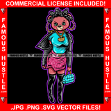 Goddess Sexy Female Teddy Bear Wearing Hot Dress Hand Bag High Boots Cute Girl Blue Pant Pretty Hip Hop Swag Hustling Flex Drip Famous Quote Pinup Pin Up Art Graphic Design Logo T-Shirt Print Printing JPG PNG SVG Vector Cut File