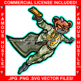 Cash Hunter Horror Teddy Bear Scary Eyes Sharp Teeth Gold Jewelry Pistol Guns$100 Bill Pattern Clothes Outfit Stuffing Coming Out Rap Plug Street Hood Ghetto Thug Drip Savage Famous Hustle Badass Art Graphic Design Print Printing Vector SVG Cut File