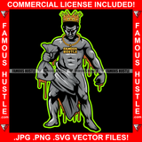 Money Over Bitches King Gangster Street Man Statue Dripping Cash Bag Gold Necklace Red Eyes Hip Hop Rap Trap Hood Ghetto Swag Thug Hustling Famous Hustle Baller Trapper Art Graphic Design Logo T-Shirt Print Printing JPG PNG SVG Vector Cut File