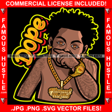 Dope Wipe Your Nose Mean Face Gangster Man Street Famous Hustle Boss Gangster Gold Jewelry Watch Necklace Body Tattoos Hip Hop Rap Street Designer Fashion Hustler Pinup Pin Up Quote Art Graphic Design Print Printing Vector SVG Cut File