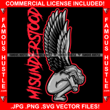 Misunderstood Sexy Street Angel Lady Angels Wings Crying Sad Hip Hop Rap Rapper Plug Trap Street Hood Ghetto Swag Thug Hustler Hustling Famous Hustle Baller Trapper Quote Art Graphic Design Logo T-Shirt Print Printing JPG PNG SVG Vector Cut File