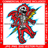 Gangster Angel Wings Burned Skeleton Bolt In Chest Hip Hop Rap Rapper Plug Trap Street Hood Ghetto Swag Thug Hustler Hustling Famous Hustle Baller Trapper Art Graphic Design Logo T-Shirt Print Printing JPG PNG SVG Vector Cut File