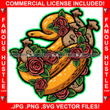 Snakes In The Grass Cash Money Bags Red Roses Hip Hop Rap Rapper Plug Trap Street Hood Ghetto Swag Thug Hustler Hustling Famous Hustle Baller Trapper Art Graphic Design Logo T-Shirt Print Printing JPG PNG SVG Vector Cut File