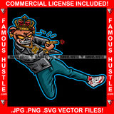 Bang! Gangster Horror King Teddy Bear Scary Glowing Eyes Sharp Teeth Jacket Pant Gold Jewelry Gun Shooting Sneakers Mafia Mob Trap Art Graphic Design Logo T-Shirt Print Printing JPG PNG SVG Vector Cut File