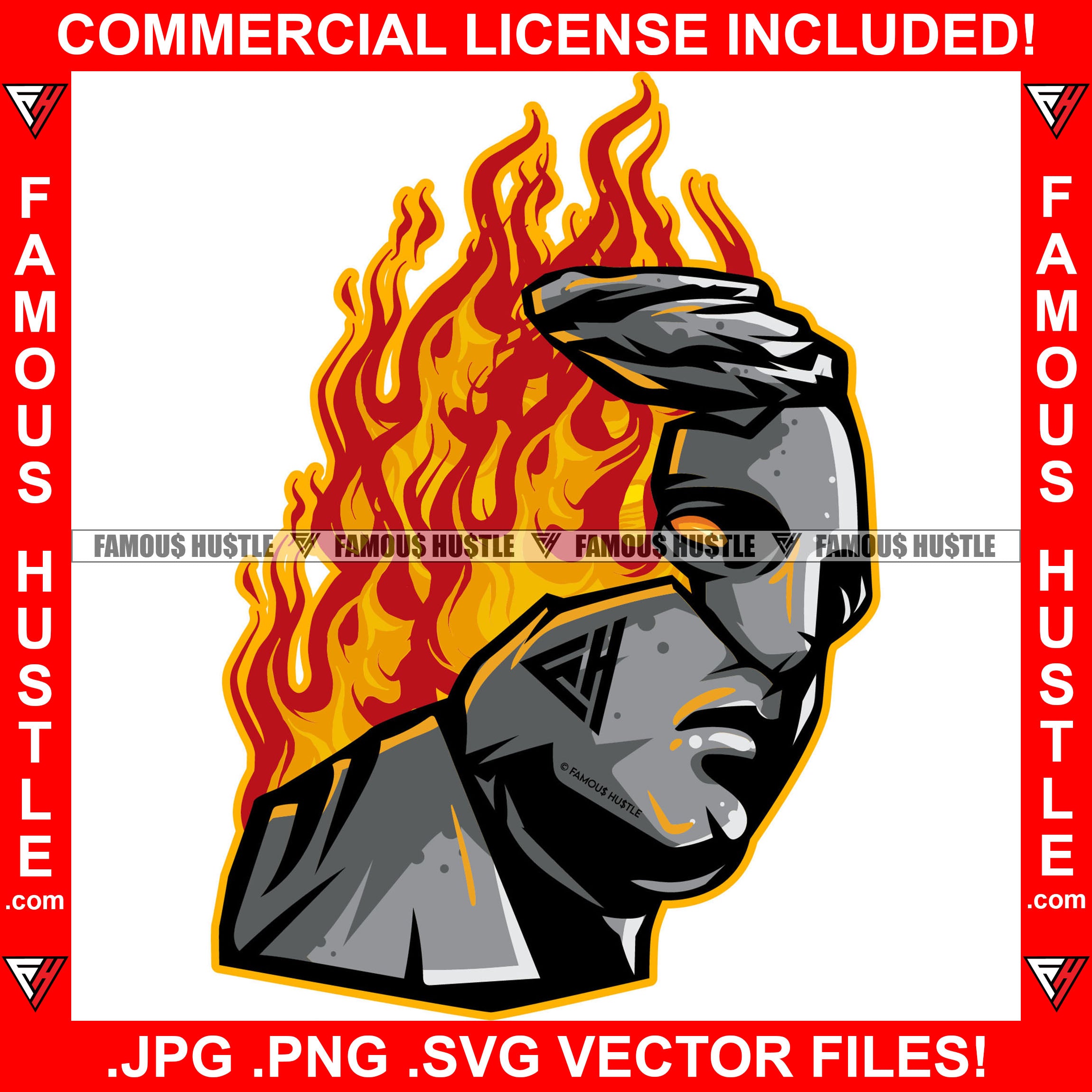 Burning Fire Vector PNG & SVG Design For T-Shirts