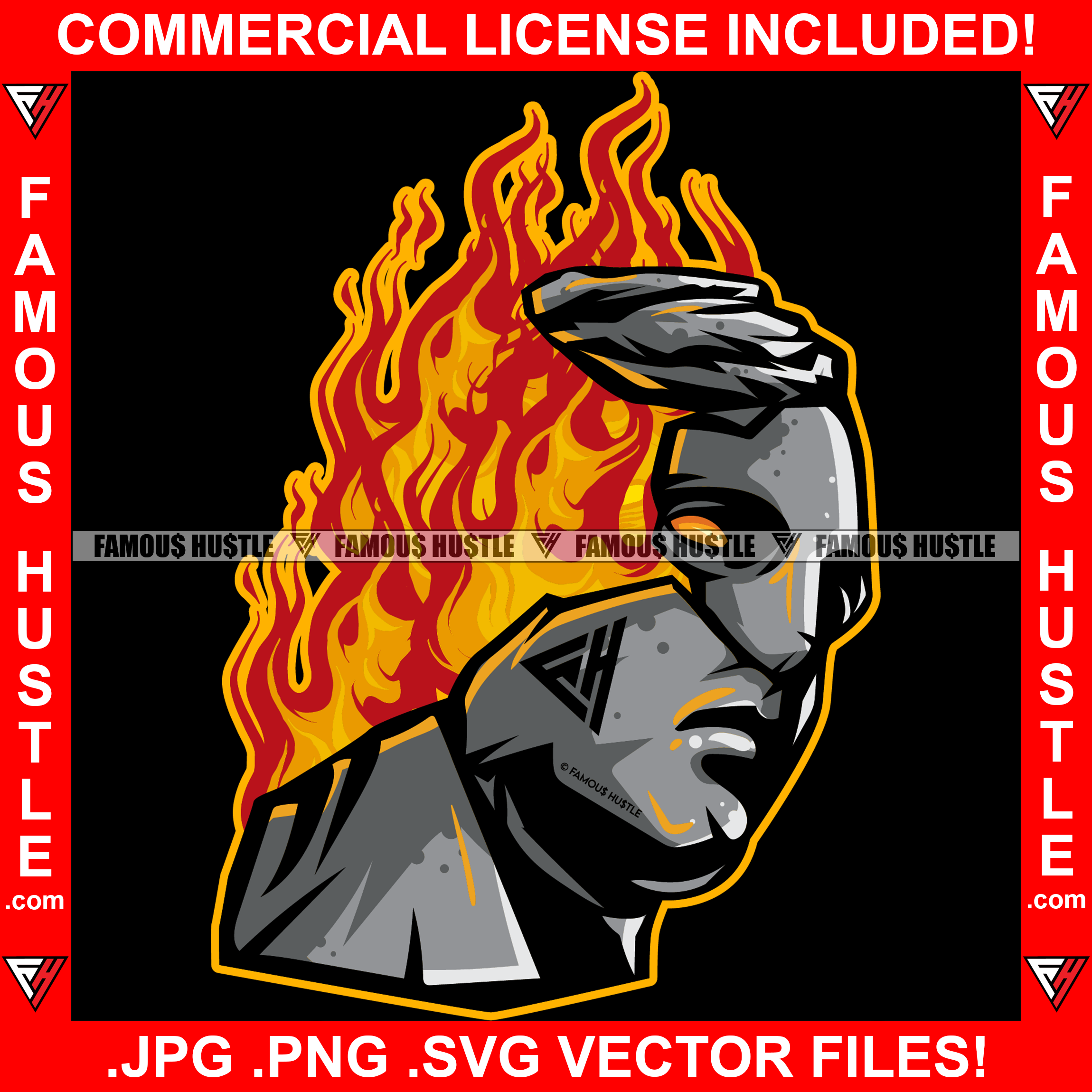 Burning Fire Vector PNG & SVG Design For T-Shirts