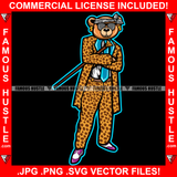 Pimp Season Gangster Boss Teddy Bear Head Bandanna Black Sunglasses Luxury Dress Gold Jewelry Dollar Sign Earrings Street Ghetto Hip Hop Rap Rapper Hustle Art Graphic Design Logo T-Shirt Print Printing JPG PNG SVG Vector Cut File