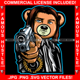 Vincent Gangster Boss Teddy Bear Suit Machine Gun Dress Hip Hop Rap Rapper Plug Trap Street Hood Ghetto Swag Thug Boss Hustler Hustling Drip Famous Hustle Baller Art Graphic Design Logo T-Shirt Print Printing JPG PNG SVG Vector Cut File