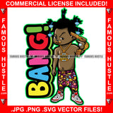 Bang! Baby Gangster Diamond Dreads Gold Pacifier Pistol Gun Jewelry Mean Face Baby In The Streets Hip Hop Rap Rapper Plug Trap Street Hood Ghetto Swag Thug Famous Hustle Quote Art Graphic Design Logo T-Shirt Print Printing JPG PNG SVG Vector Cut File