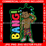 Bang! Baby Gangster Diamond Dreads Gold Pacifier Pistol Gun Jewelry Mean Face Baby In The Streets Hip Hop Rap Rapper Plug Trap Street Hood Ghetto Swag Thug Famous Hustle Quote Art Graphic Design Logo T-Shirt Print Printing JPG PNG SVG Vector Cut File