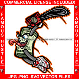 Target Locked Gangster 100 Dollar Bill Money Roll Chainsaw Sneakers Hip Hop Rap Rapper Trap Street Hood Ghetto Swag Thug Hustler Hustling Drip Boss Famous Hustle Killer Art Graphic Design Logo T-Shirt Print Printing JPG PNG SVG Vector Cut File