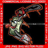 Target Locked Gangster 100 Dollar Bill Money Roll Chainsaw Sneakers Hip Hop Rap Rapper Trap Street Hood Ghetto Swag Thug Hustler Hustling Drip Boss Famous Hustle Killer Art Graphic Design Logo T-Shirt Print Printing JPG PNG SVG Vector Cut File