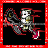 Money On The Lock Horror Gangster 100 Dollar Bill Money Roll Hockey Mask Bloody Chainsaw Sneakers Hip Hop Rap Rapper Trap Street Hood Swag Thug Drip Boss Famous Hustle Killer Art Graphic Design Logo T-Shirt Print Printing JPG PNG SVG Vector Cut File