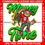 Money Time Gangster Teddy Bear Luxury Backpack Cash Bag Falling Money Purple Drink Cup Lean Dripping Tattoo Hip Hop Rap Hustler Boss Drip Swag Plug Trap Hood Thug Street Famous Hustle Quote Art Graphic Design Logo Print Printing Vector SVG Cut File