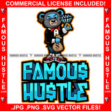 Famous Hustle Gangster Teddy Bear Tuxedo Suit Ski Mask Huge Stolen Diamond Gold Jewelry Cash Money Bag Tattoo Rich Hip Hop Rap Boss Swag Plug Trap Hood Thug Street Mafia Mob Quote Art Graphic Design Logo Print Printing Vector SVG Cut File
