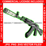 Take Action Dripping AK-47 Machine Gun Cash Money Roll Full Magazine Tattoo Gun Rights 2nd Amendment Gangster Art Trap Plug Hood Ghetto Thug Military Weapon Famous Hustle Art Graphic Design Logo T-Shirt Print Printing JPG PNG SVG Vector Cut File