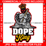 Dope King Street Demon Famous Hustle Gangster Black Angel Wings Statue Crown Ski Mask Eyes Dripping Baseball Bat Drugs Thank You Hands Hip Hop Rap Street Designer Fashion Hustler Pinup Pin Up Quote Art Graphic Design Print Printing Vector SVG Cut File