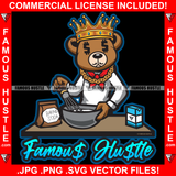 Gangster Chef Drug Dealer King Cooking Up Baking Soda Cook Baker Gold Necklace Tattoo Hip Hop Rap Hustler Boss Drip Trap Hood Thug Gang Street Mafia Mob Ghetto Famous Hustle Quote Art Graphic Design Logo T-Shirt Print Printing JPG PNG SVG Vector Cut File