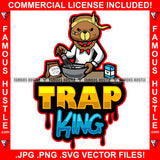 Trap King Gangster Teddy Bear Chef Drug Dealer Cooking Up Baking Soda Cook Baker Scar Face Angry Tattoo Hip Hop Rap Boss Drip Hood Thug Gang Street Mafia Mob Famous Hustle Quote Art Graphic Design Logo T-Shirt Print Printing JPG PNG SVG Vector Cut File