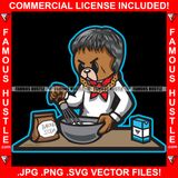 Gangster Teddy Bear Boss Chef Drug Dealer Cooking Up Baking Soda Cook Baker Angry Tattoo Hip Hop Rap Boss Drip Hood Thug Gang Street Mafia Mob Trapper Famous Hustle Rich Art Graphic Design Logo T-Shirt Print Printing JPG PNG SVG Vector Cut File