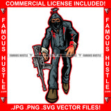 Money Bag Cartoon Character Scar Face Skull Hoodie Face Mask Blood Bloody Suit Hoodie Machine Gun Hip Hop Plug Trap Street Hood Ghetto Swag Thug Boss Hustler Drip Famous Hustle Art Graphic Design Logo T-Shirt Print Printing JPG PNG SVG Vector Cut File