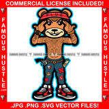 Blood Makes You Related Loyalty Makes You Family Gangster Teddy Bear Body Tattoo Head Bandanna Cash Money Pistol Gun Hip Hop Rap Plug Trap Street Ghetto Swag Thug Trapper Art Graphic Design Logo T-Shirt Print Printing JPG PNG SVG Vector Cut File