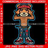 Blood Makes You Related Loyalty Makes You Family Gangster Teddy Bear Body Tattoo Head Bandanna Cash Money Pistol Gun Hip Hop Rap Plug Trap Street Ghetto Swag Thug Trapper Art Graphic Design Logo T-Shirt Print Printing JPG PNG SVG Vector Cut File