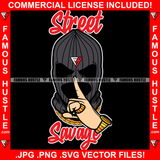 Street Savage Black Ski Mask Face Black Eyes Shhh Sign Gold Jewelry Hip Hop Rap Rapper Plug Trap Street Hood Ghetto Swag Thug Hustler Hustling Famous Hustle Baller Trapper Quote Art Graphic Design Logo T-Shirt Print Printing JPG PNG SVG Vector Cut File