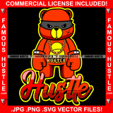 Famous Hustle Gangster Teddy Bear Burglar Mask Boxing Gloves Scar Face Gold Chain Necklace Tattoo Hip Hop Rap Rapper Plug Trap Street Hood Ghetto Thug Hustler Hustling Drip Quote Art Graphic Design Logo T-Shirt Print Printing JPG PNG SVG Vector Cut File