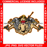 Street Religion Three Baby Hustle Gangster Statues Angel Wings Kings Face Bandanna Machine Guns Pistol Hip Hop Rap Rapper Plug Trap Street Hood Ghetto Thug Boss Drip Art Graphic Design Logo T-Shirt Print Printing JPG PNG SVG Vector Cut File