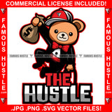 The Hustle Teddy Bear Tuxedo Suit Red Bow Cash Money Bag Tattoo Hip Hop Rap Hustler Boss Drip Swag Plug Trap Hood Thug Gang Street Gangster Hustler Hustling Quote Art Graphic Design Logo T-Shirt Print Printing JPG PNG SVG Vector Cut File