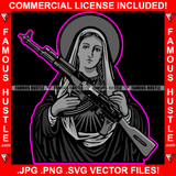 Thug Life Sexy Lady Statue Machine Gun Cap Tattoo Hip Hop Rap Hustler Boss Drip Swag Plug Trap Hood Thug Gang Street Quote Famous Hustle Art Graphic Design Logo T-Shirt Print Printing JPG PNG SVG Vector Cut File