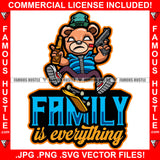 Family Is Everything Gangster Teddy Bear White Eyes Scar Face Cap Pistol Gun Bottle Skateboard Thug Life Chose Me Hip Hop Rap Trap Hood Ghetto Hustling Famous Hustle Quote Art Graphic Design Logo T-Shirt Print Printing JPG PNG SVG Vector Cut File