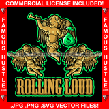 Rolling Loud Baby Hustle Gangster Statues Angel Wings Cash Money Bag Machine Gun Fighting Horn Hip Hop Rap Rapper Plug Trap Street Hood Ghetto Thug Boss Hustler Hustling Drip Quote Art Graphic Design Logo T-Shirt Print Printing JPG PNG SVG Vector Cut File